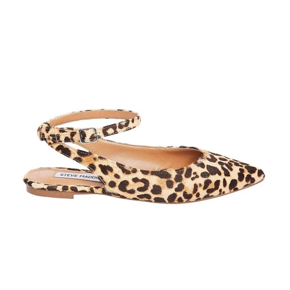 Steve Madden Cupid Leopard Pointy Toe Flats Strap7